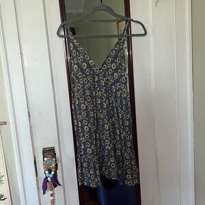 Blue dress with floral details